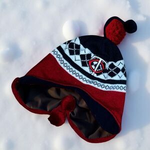 General Merchandise Adult Mn Twins Ear Flap Knit Pom Pom Acrylic Hat O/S